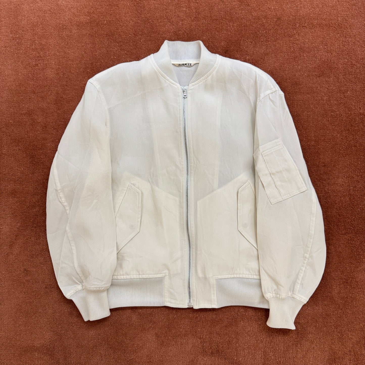 Auralee Silk Triple Cloth Zip Jacket