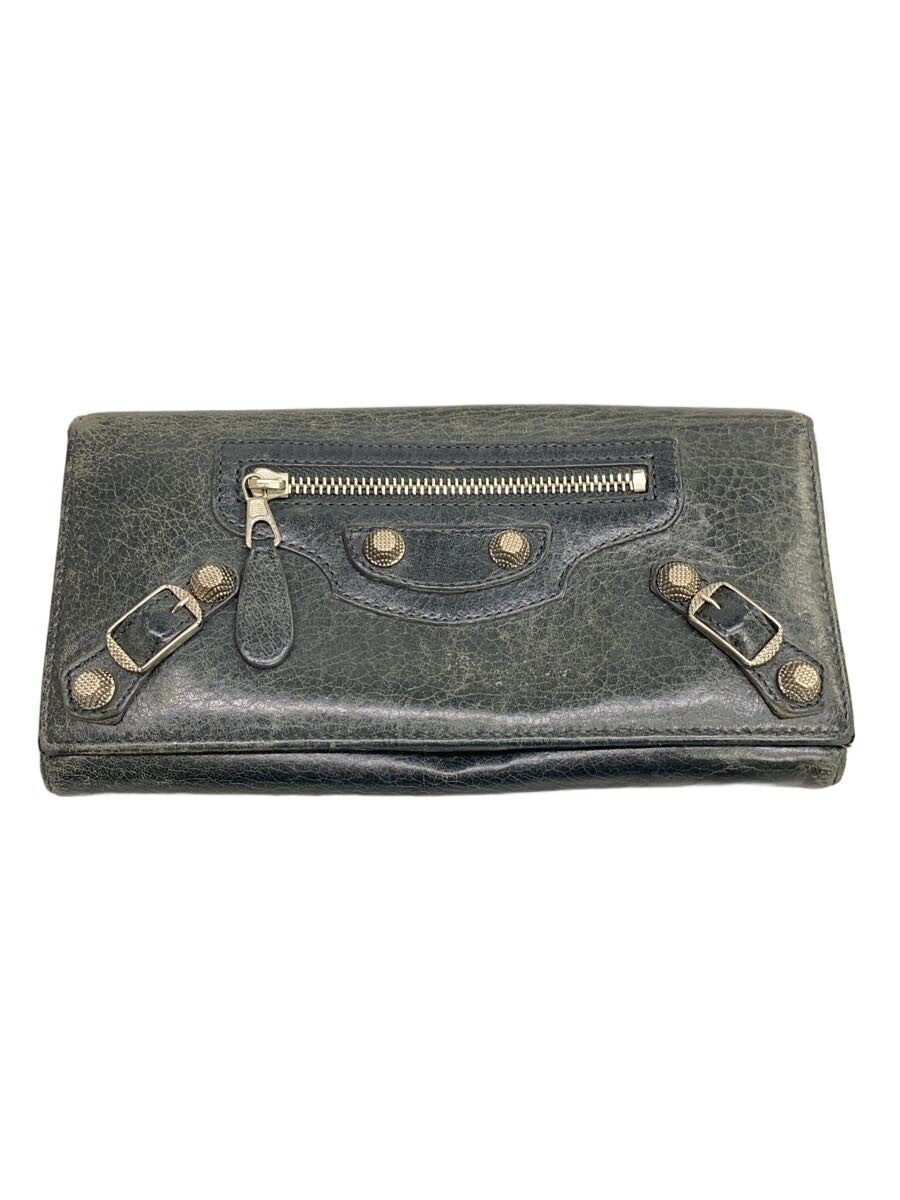 Balenciaga Leather City Wallet - Green