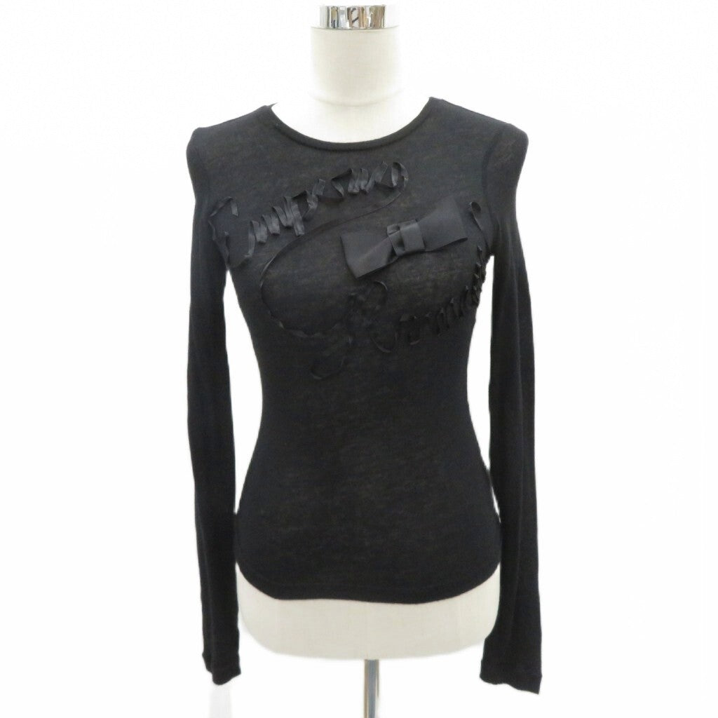 Emporio Armani Ribbon Logo Long Sleeve Top