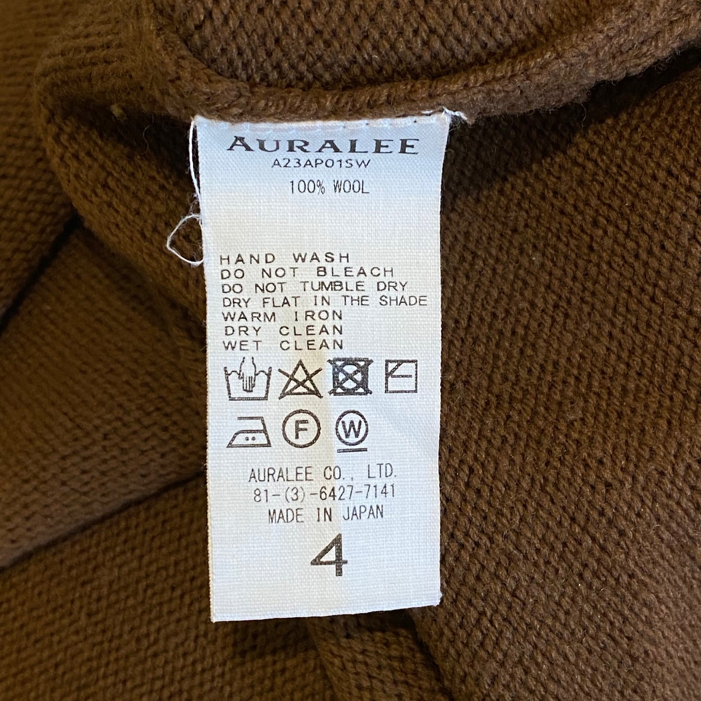 Auralee Washed French Merino Knit Sweater