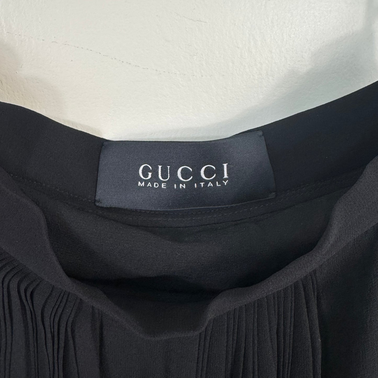 Gucci Silk Chiffon Pleated Skirt