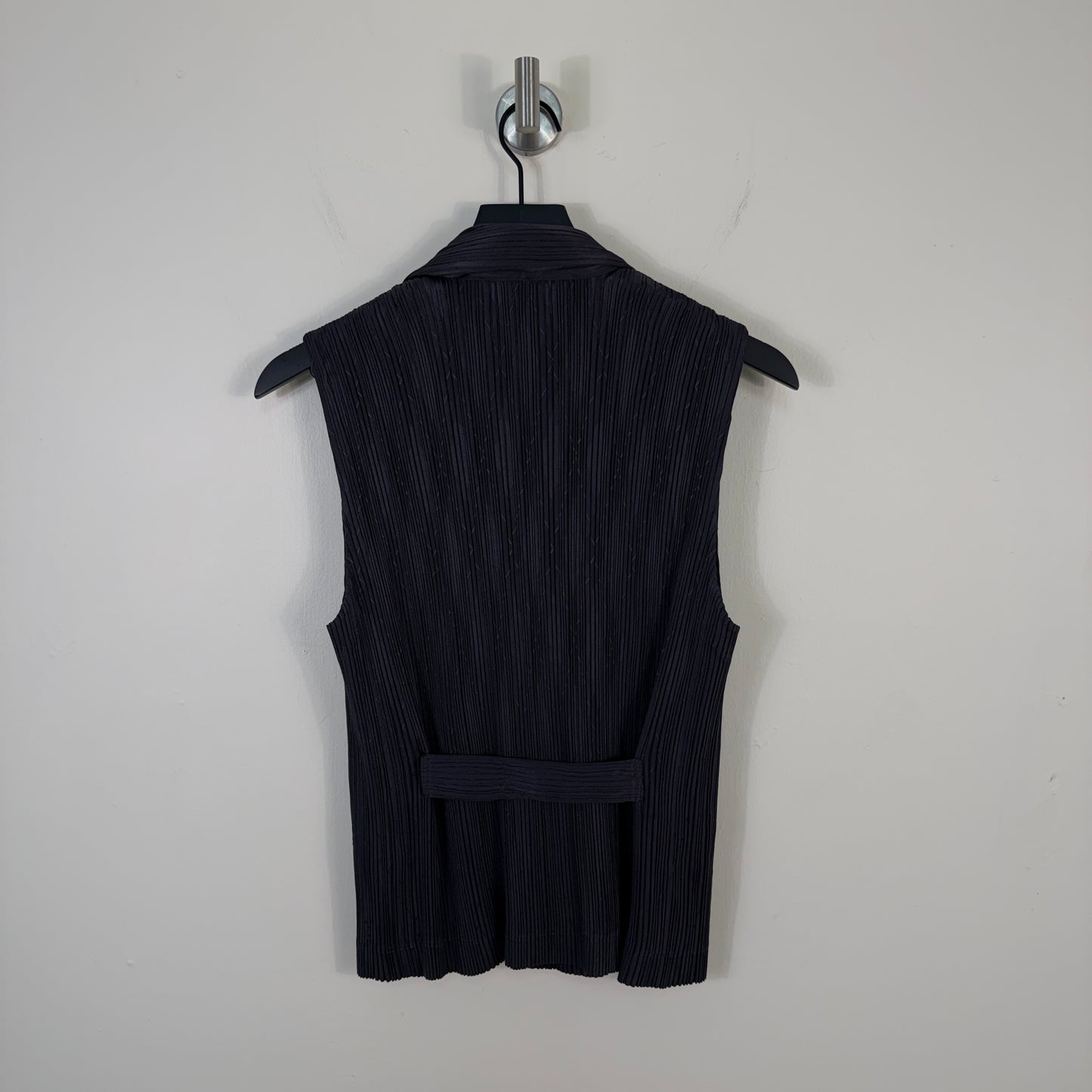 Issey Miyake Argyle Pleated Vest