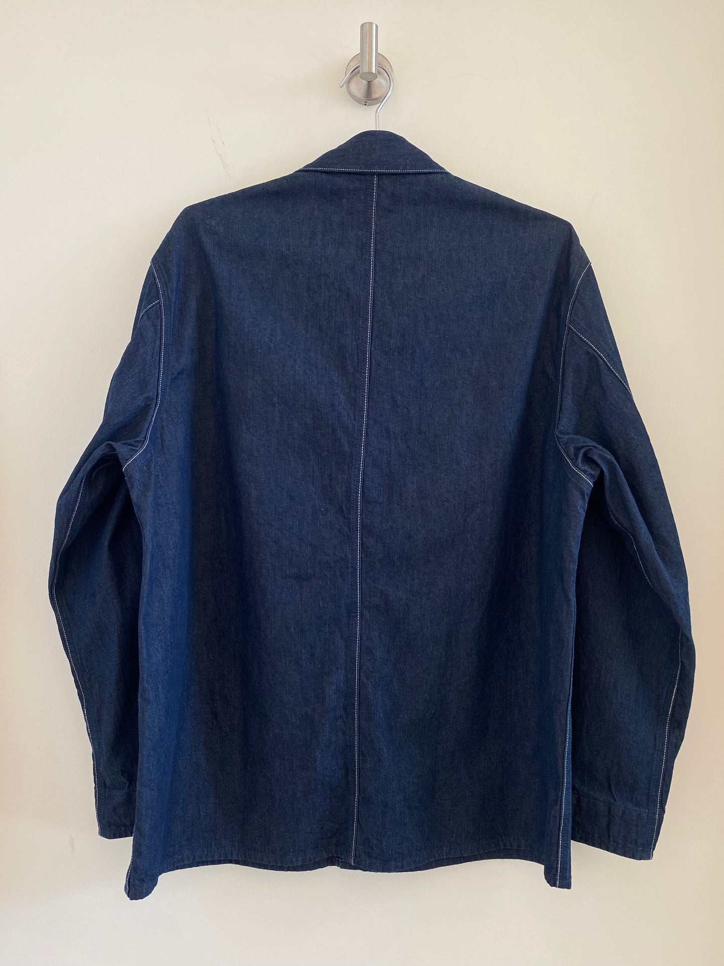 Auralee Hard Twist Denim Contrast Shirt