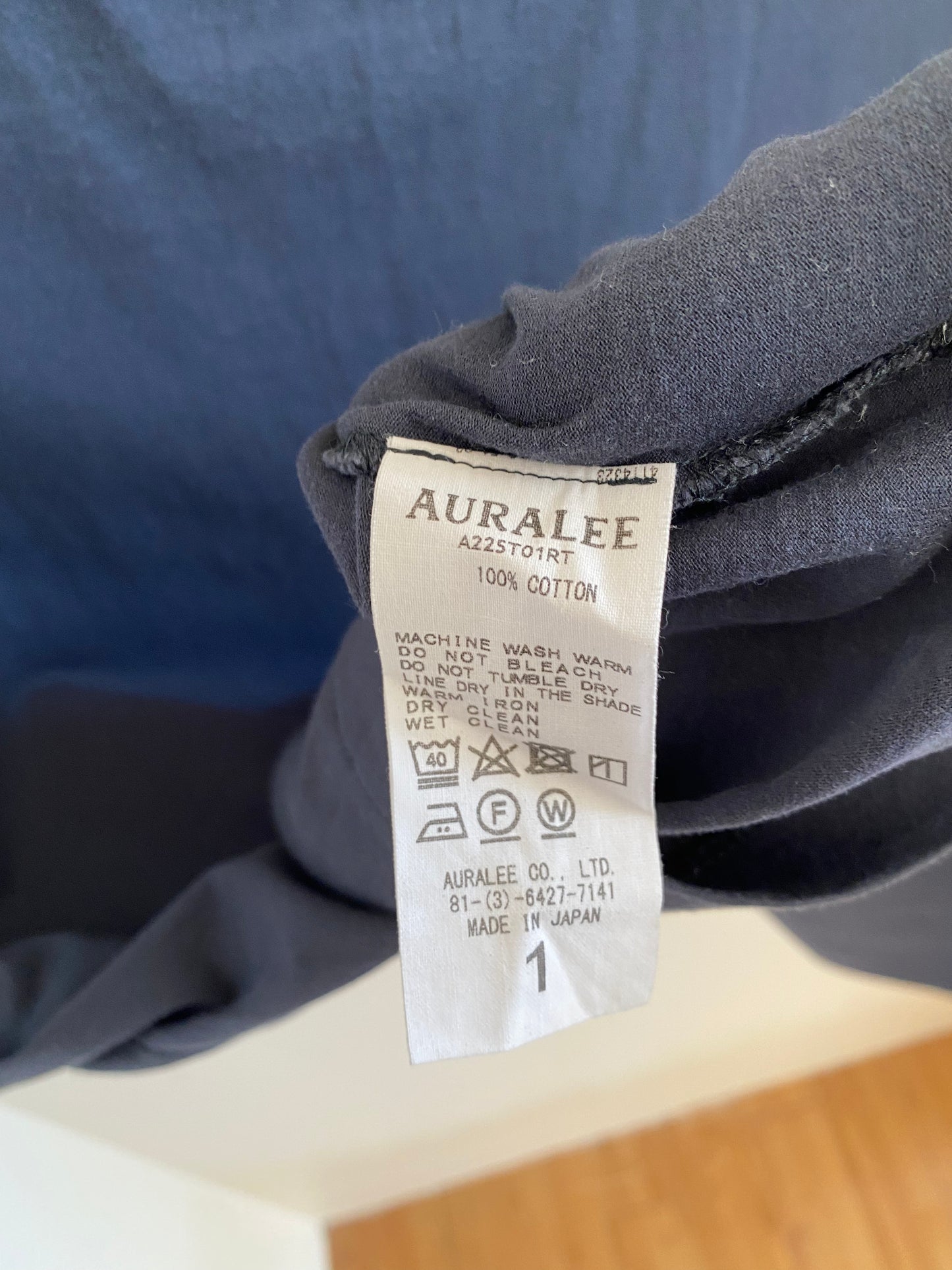 Auralee Standard Tee Gray