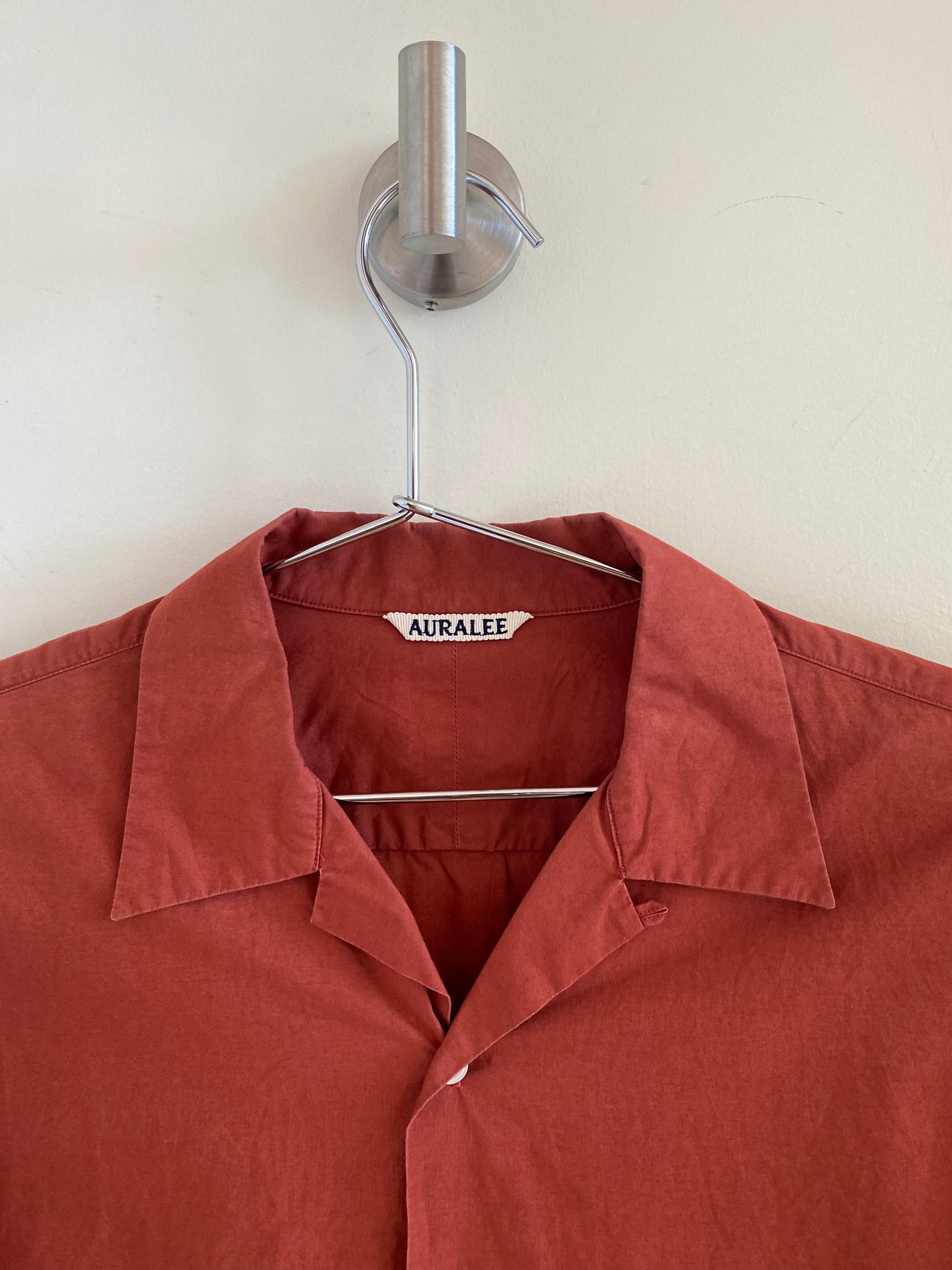 Auralee Selvedge Cotton Shirt Rust