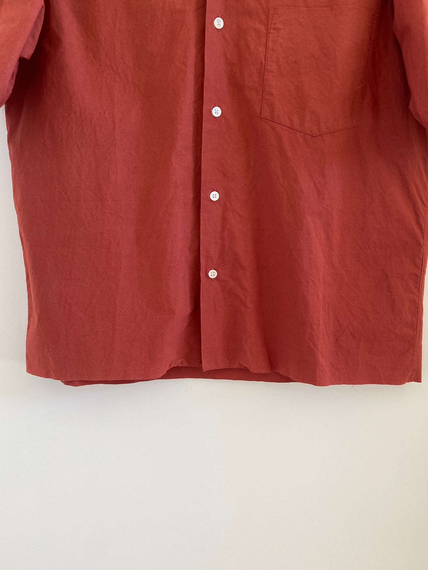 Auralee Selvedge Cotton Shirt Rust