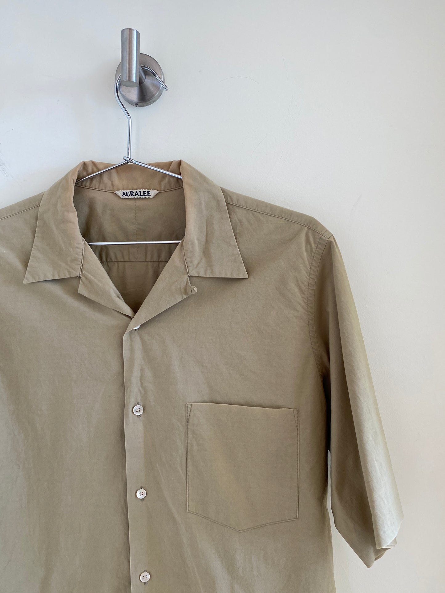 Auralee Selvedge Cotton Shirt Cream