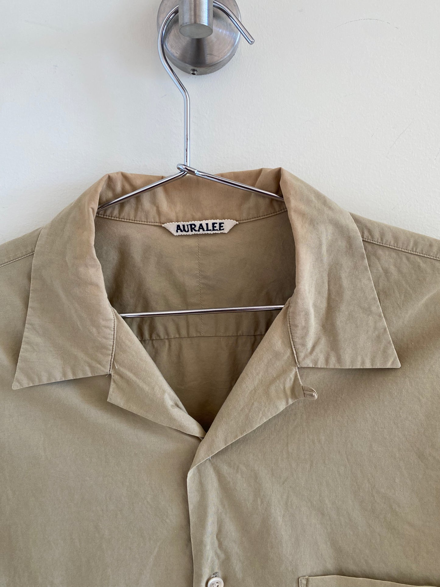 Auralee Selvedge Cotton Shirt Cream