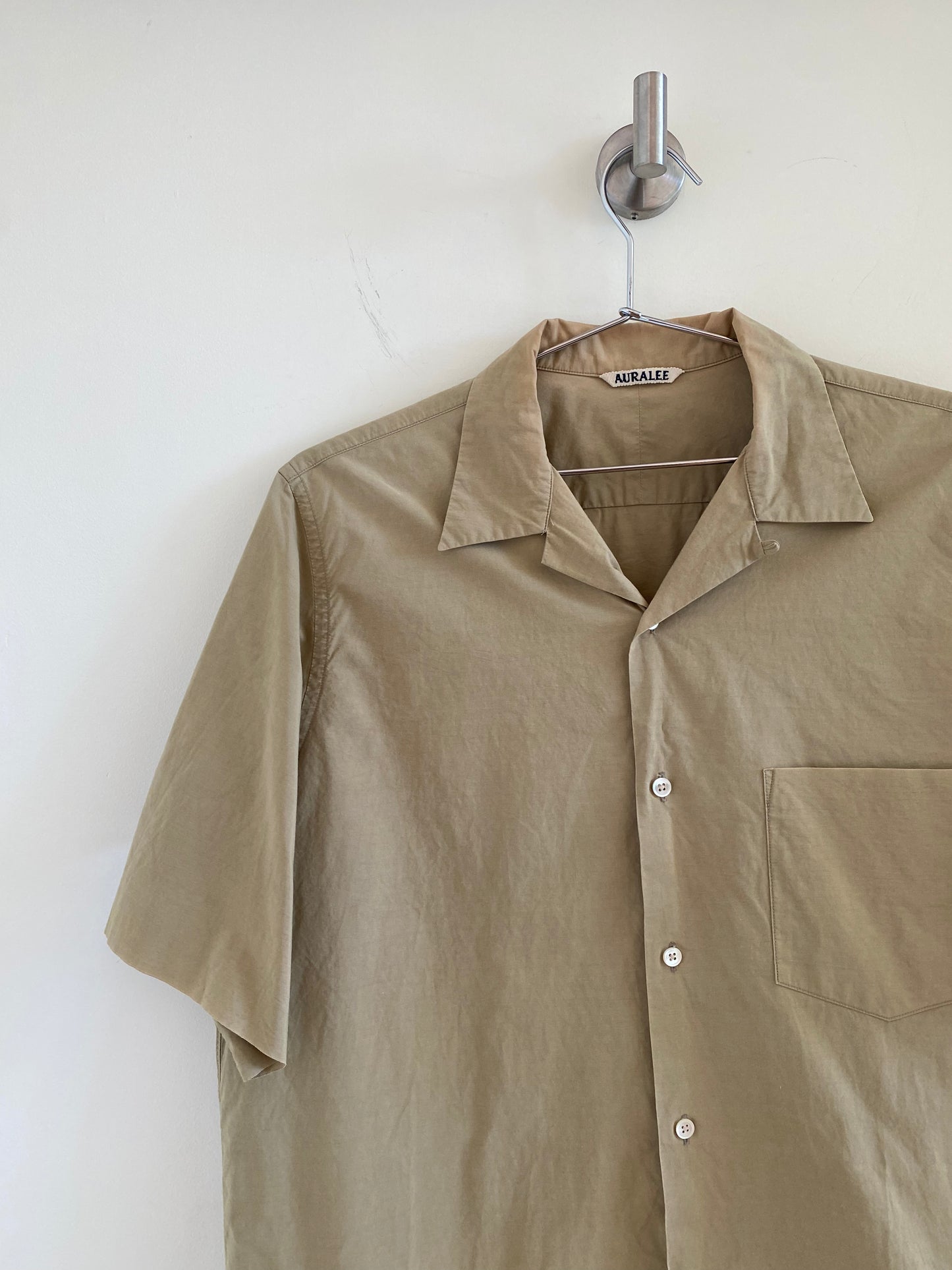Auralee Selvedge Cotton Shirt Cream