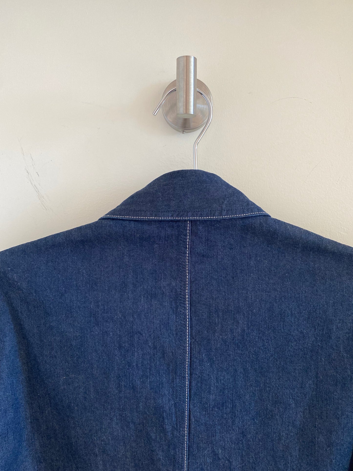Auralee Hard Twist Denim Contrast Shirt