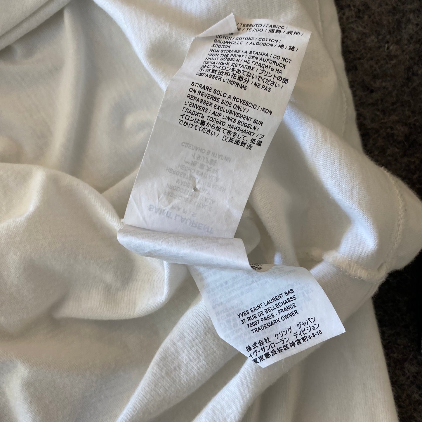 Saint Laurent Paris 19SS Metallic "Love" T-Shirt