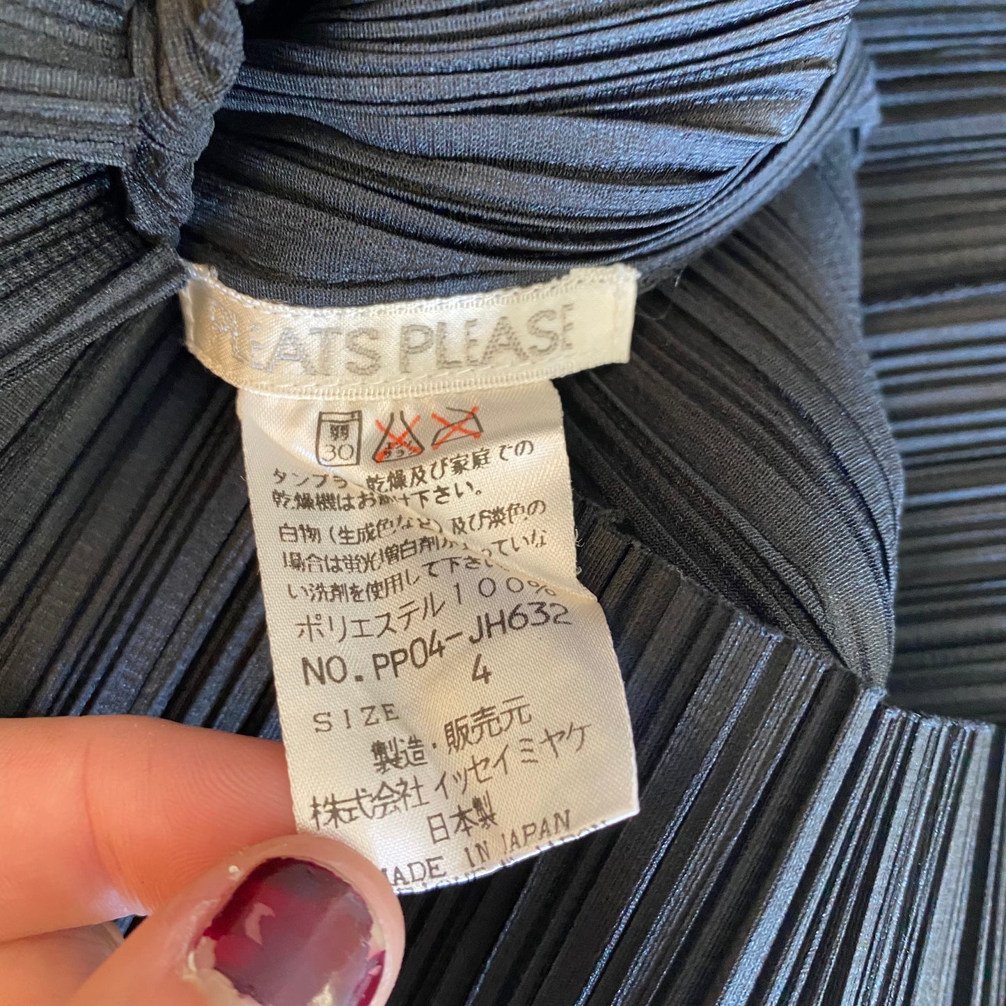 Issey Miyake Pleats Please Long Sleeve Turtleneck