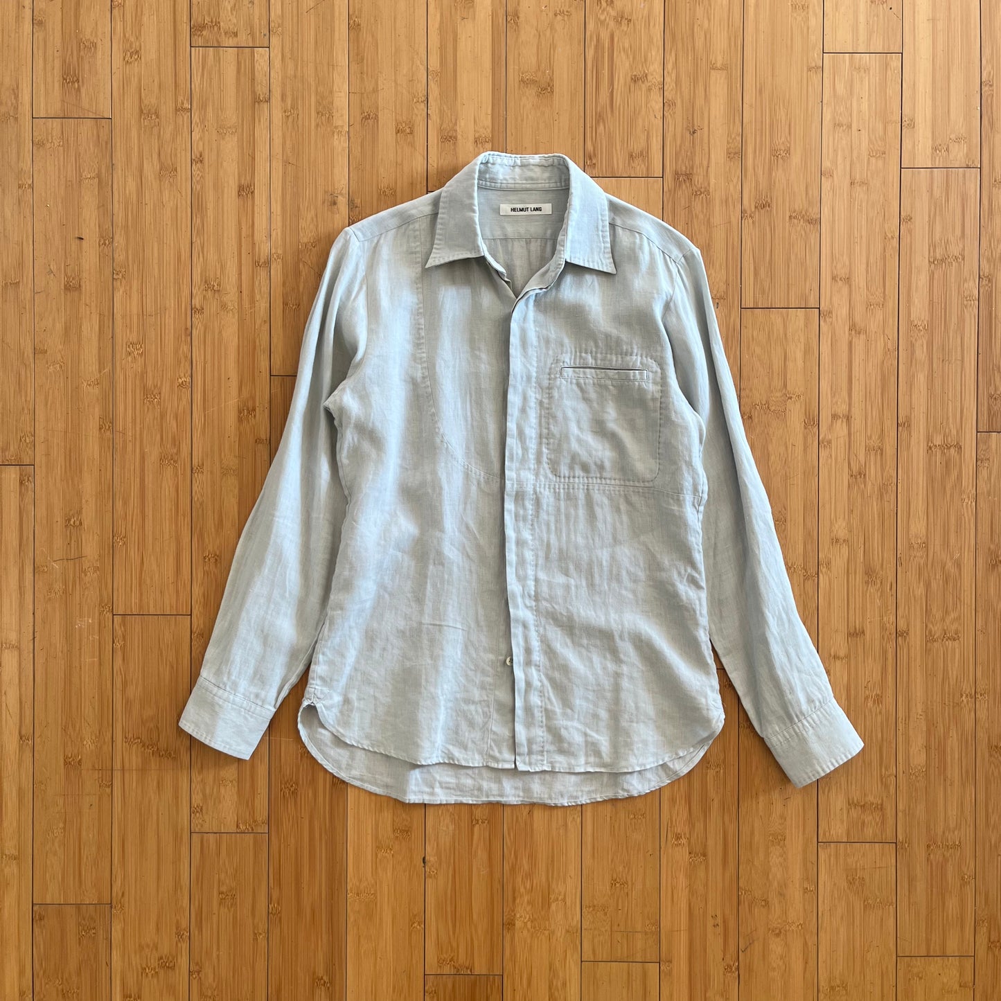 Helmut Lang Asymmetrical Long-Sleeve Button-Up
