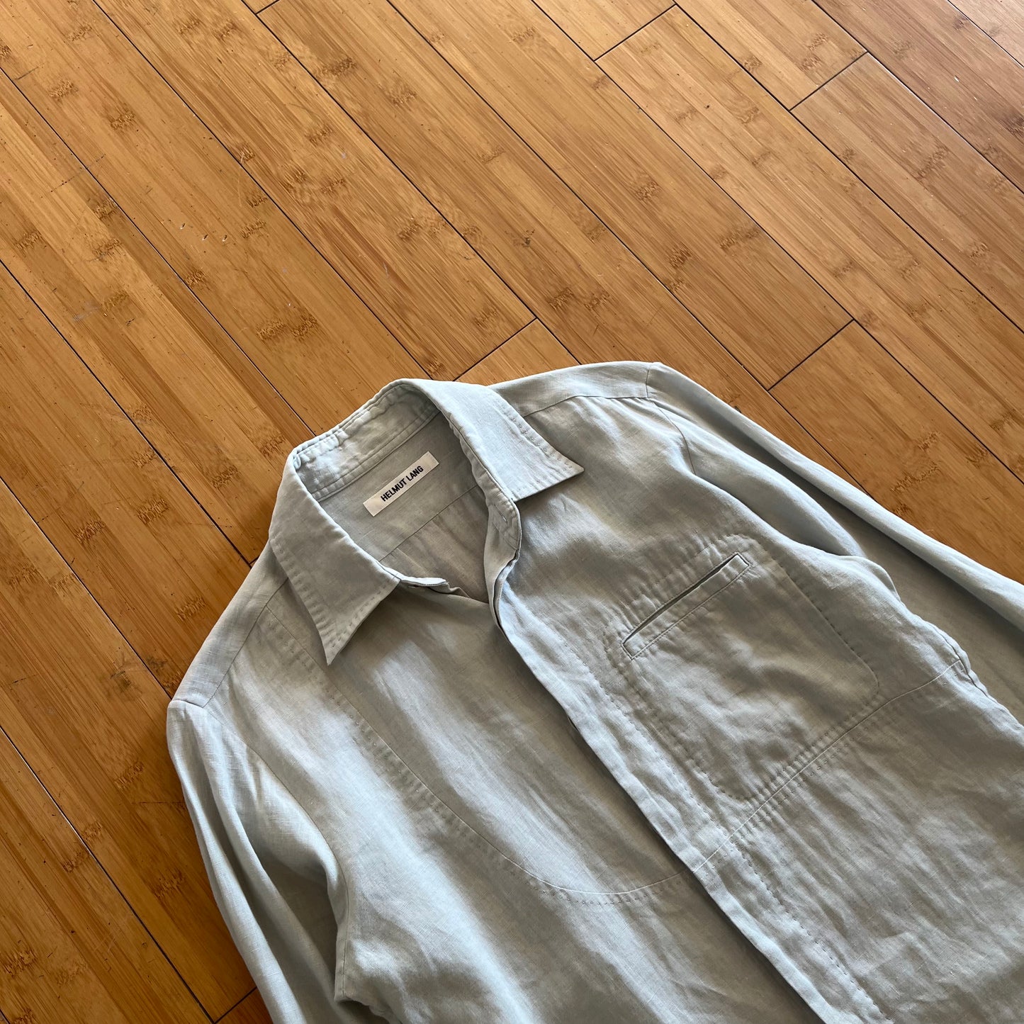 Helmut Lang Asymmetrical Long-Sleeve Button-Up