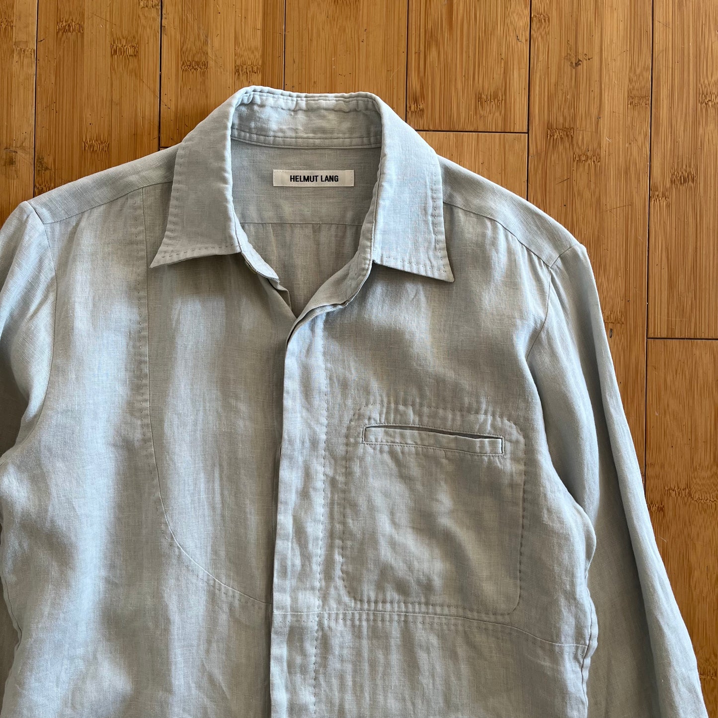 Helmut Lang Asymmetrical Long-Sleeve Button-Up