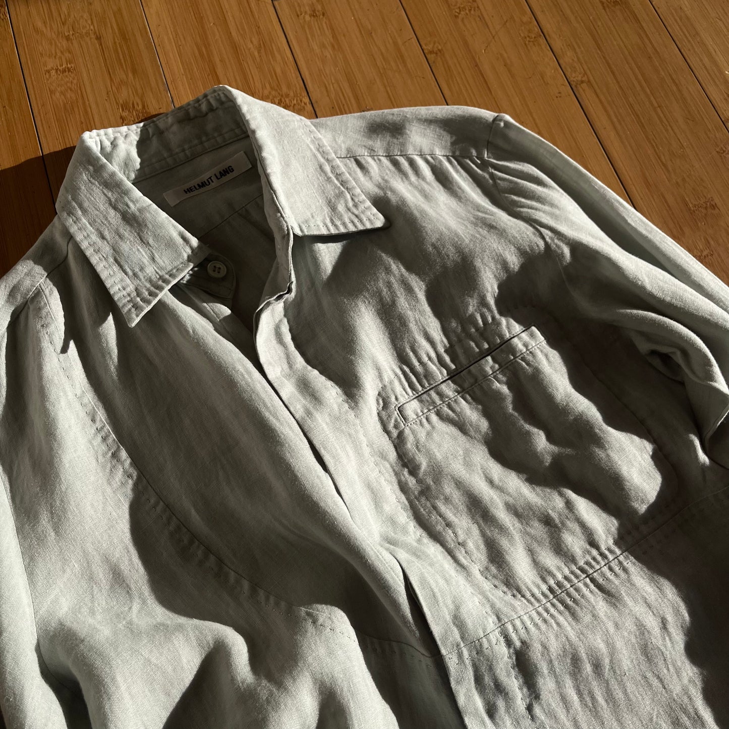 Helmut Lang Asymmetrical Long-Sleeve Button-Up