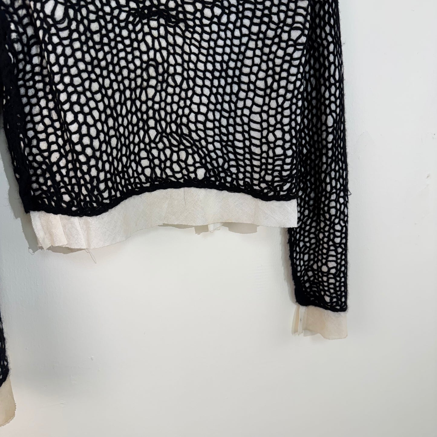 Comme des Garçons 1993 Layered Mesh Knit Wool Cardigan