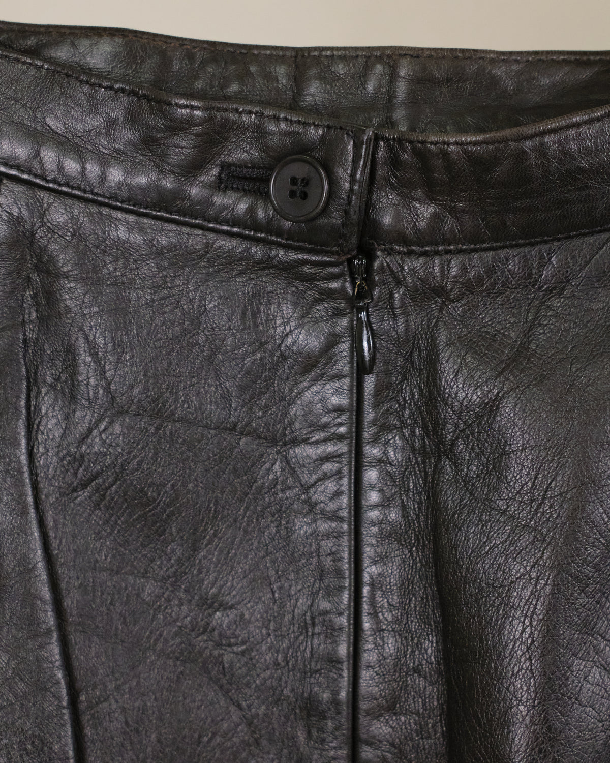 Calvin Klein Collection Leather Skirt 1990s