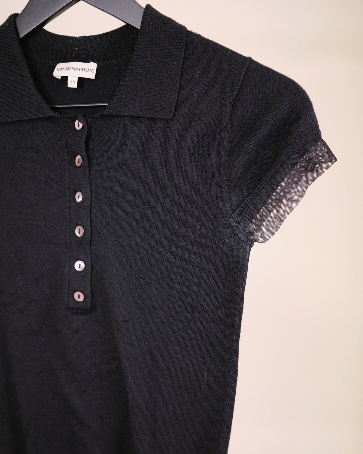 Emporio Armani Silk Knit Polo Shirt
