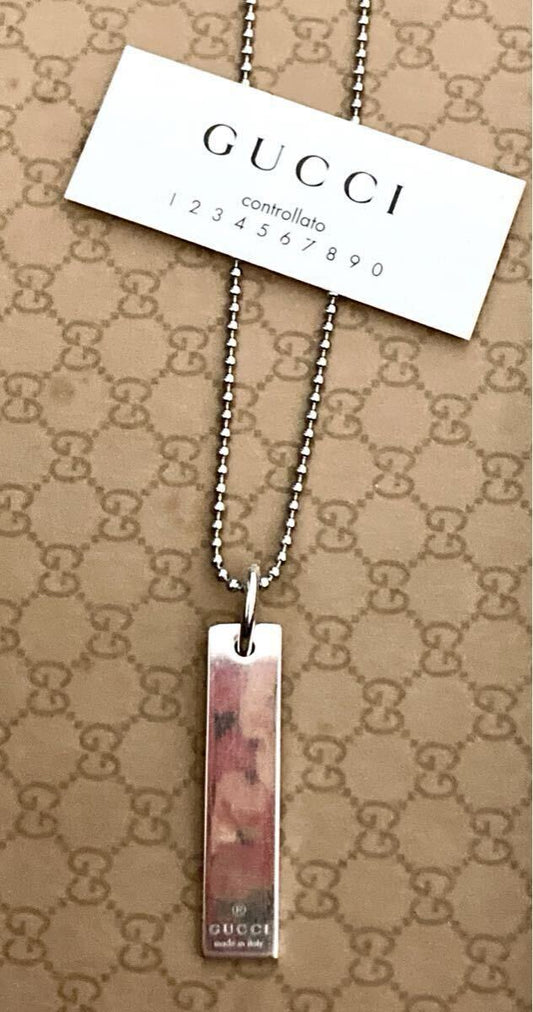 Gucci Plate Tag Necklace