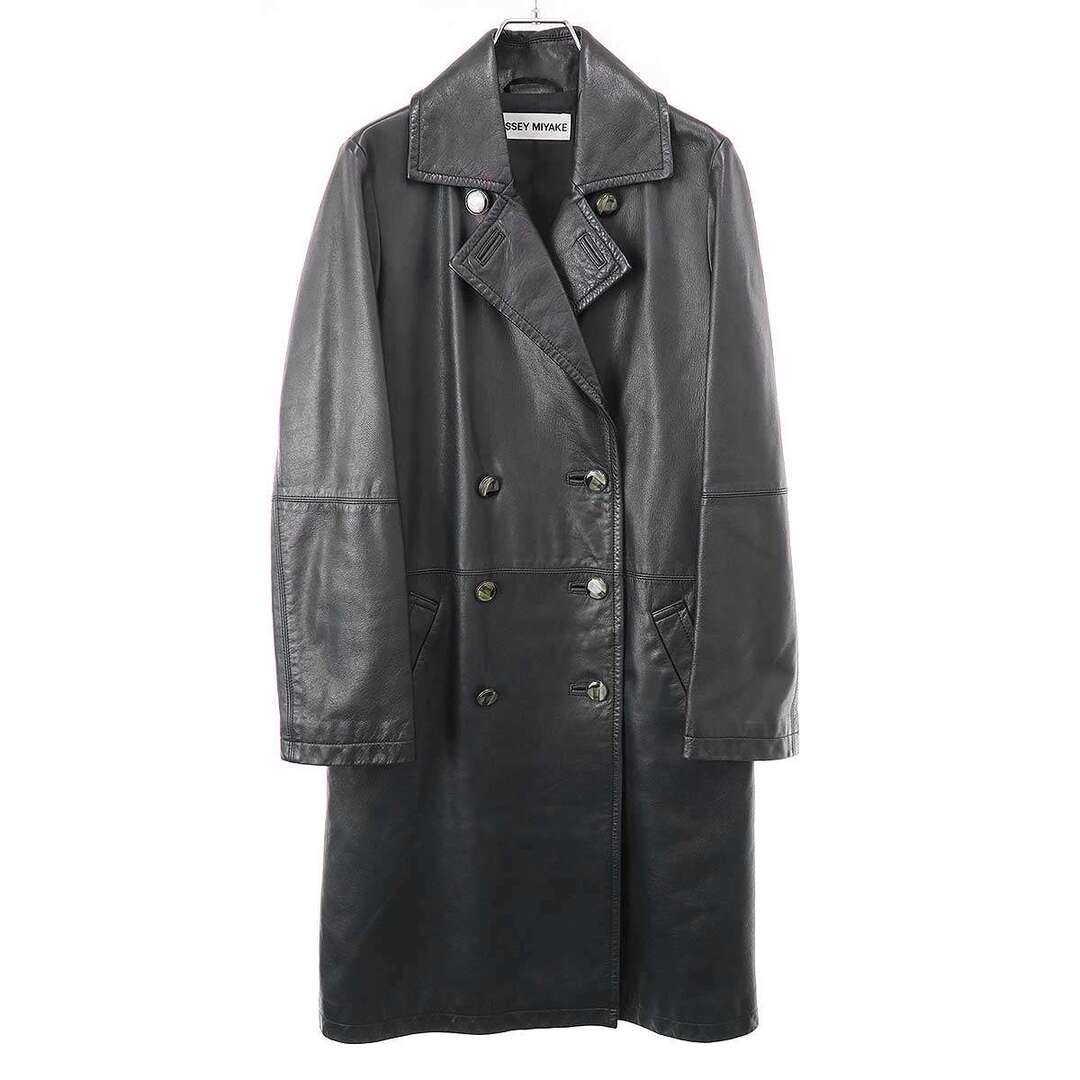 Issey Miyake Leather Coat