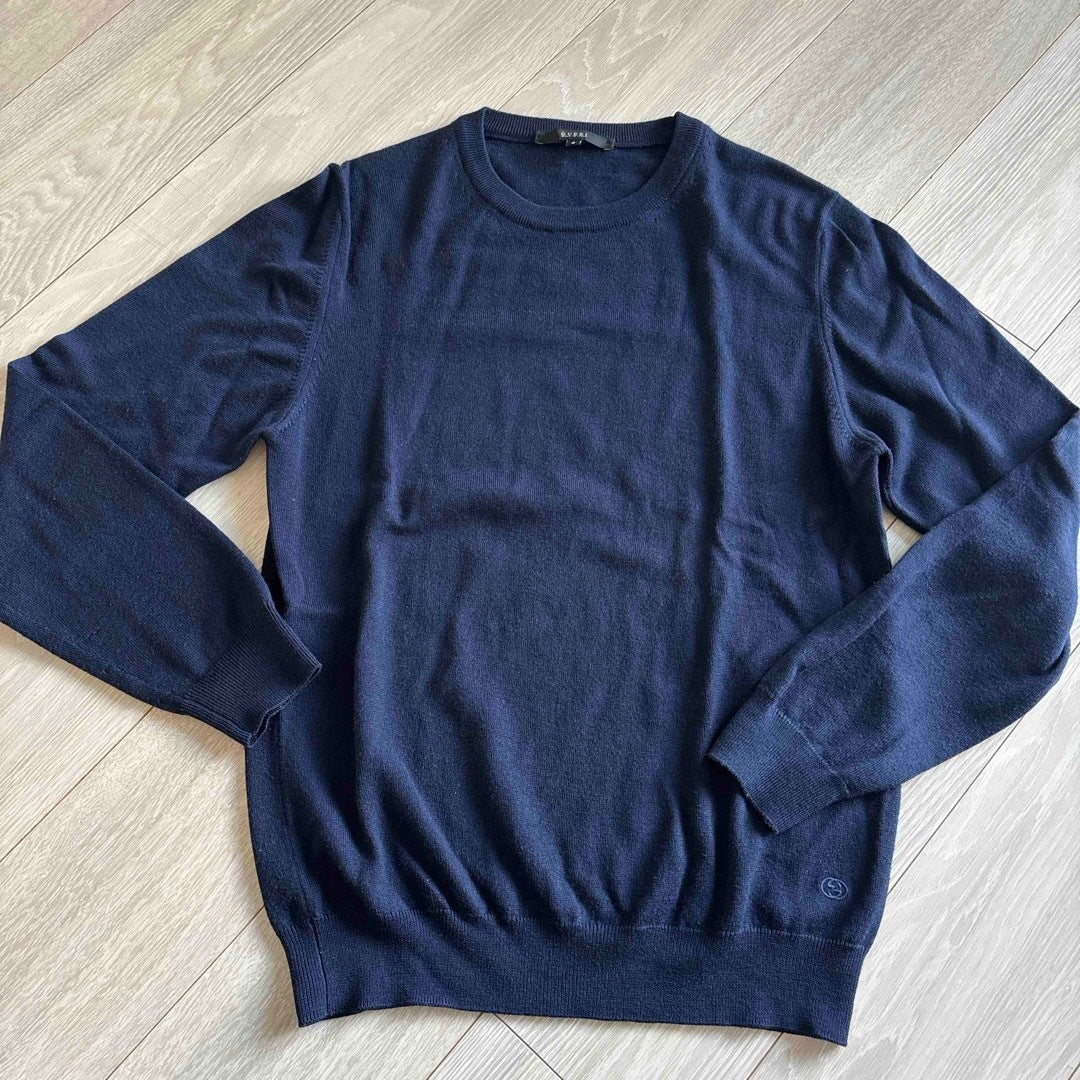 Gucci Double G Knit Top Navy