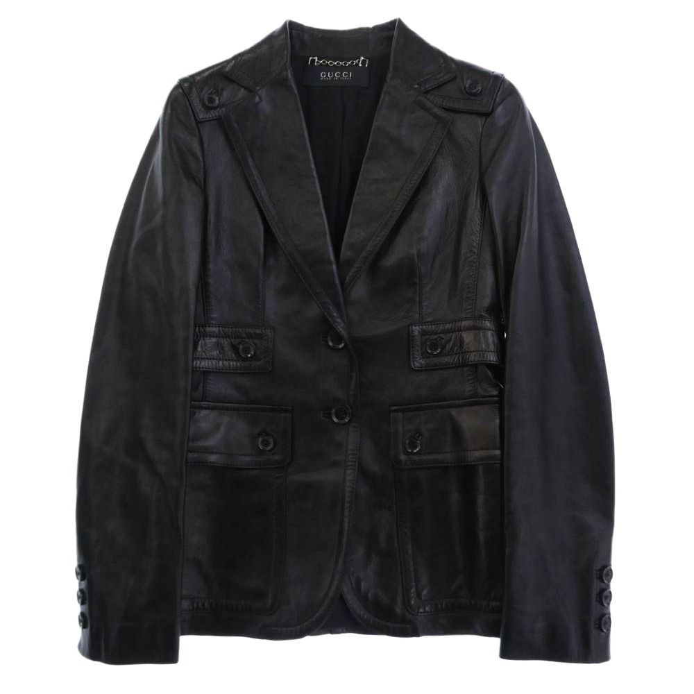 Gucci Leather Tailored Jacket
