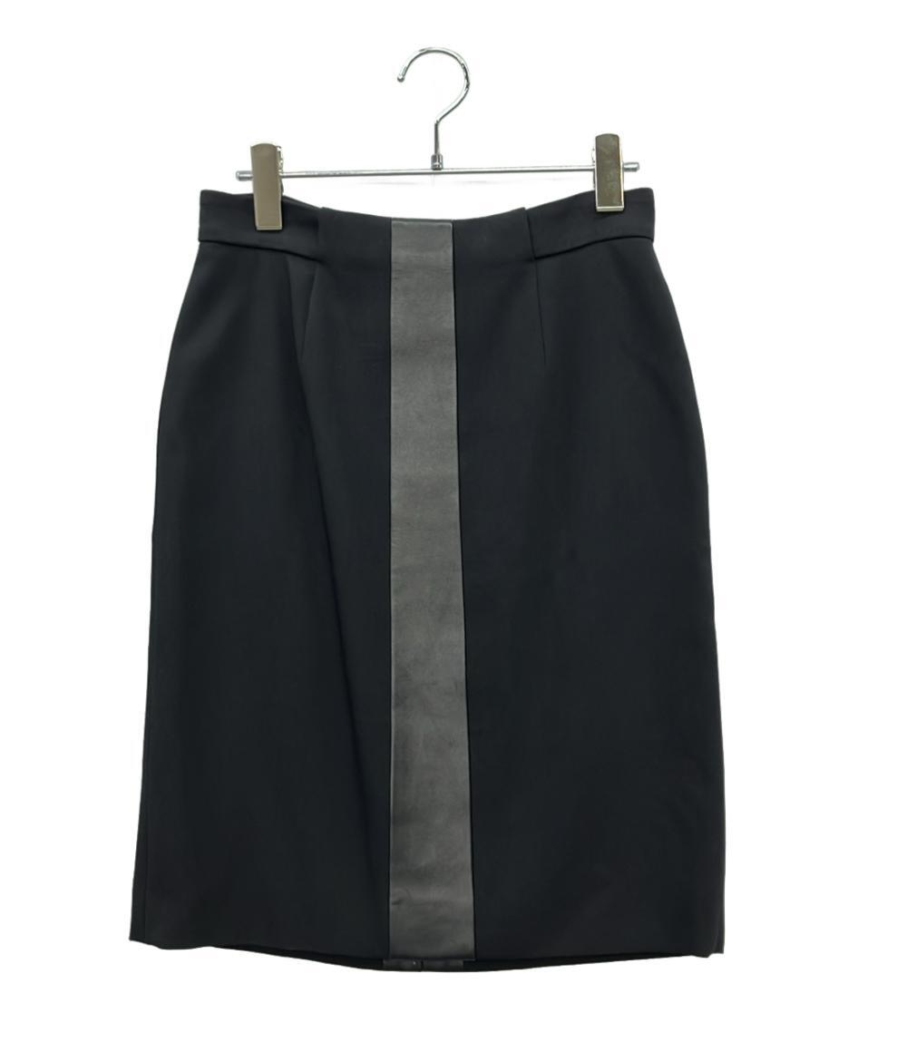 Yves Saint Laurent Leather Panel Skirt