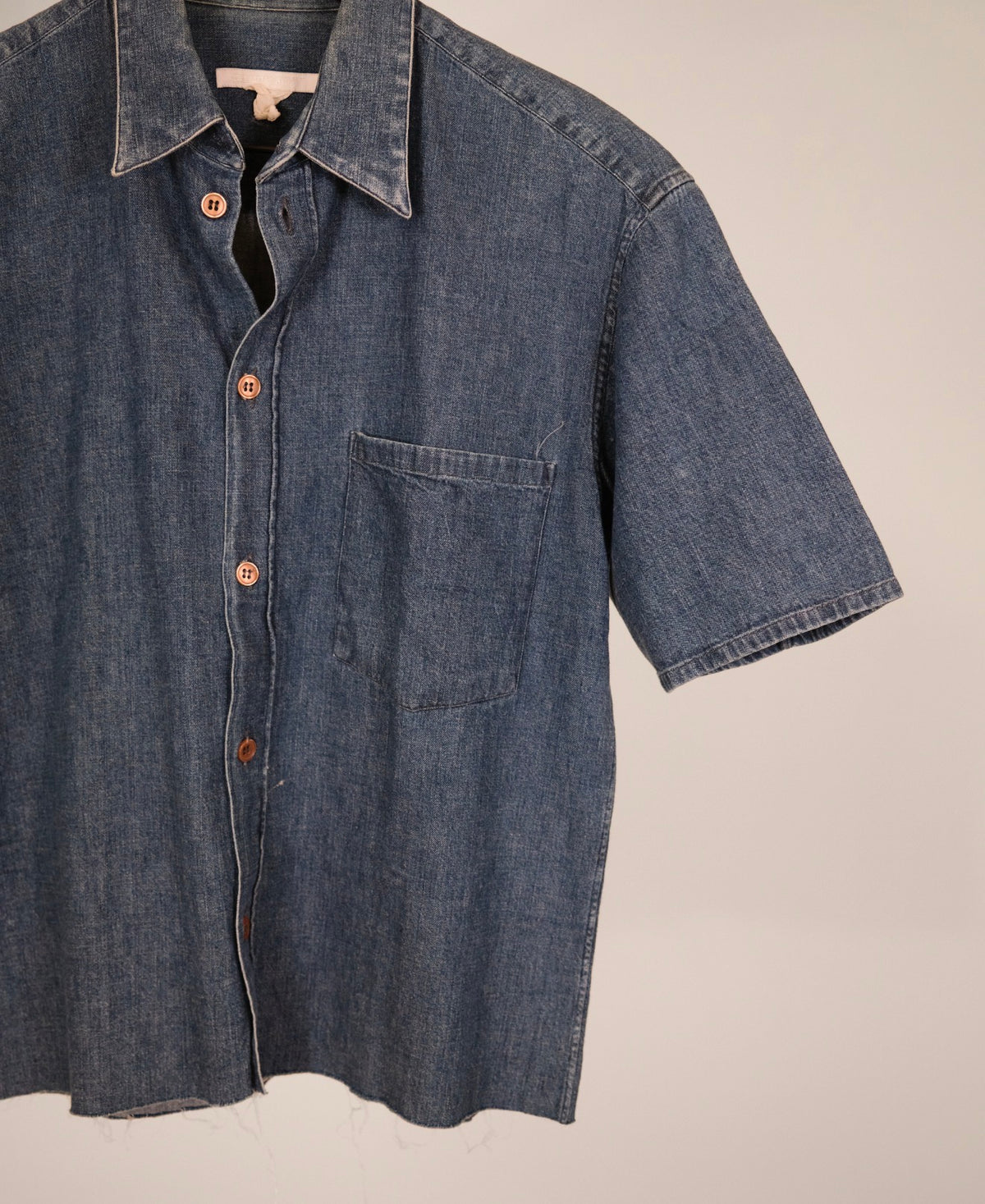 Helmut Lang Cropped Denim Shirt