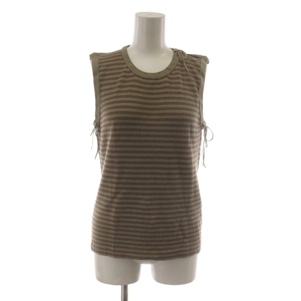 Giorgio Armani Sleeveless Striped Knit Top