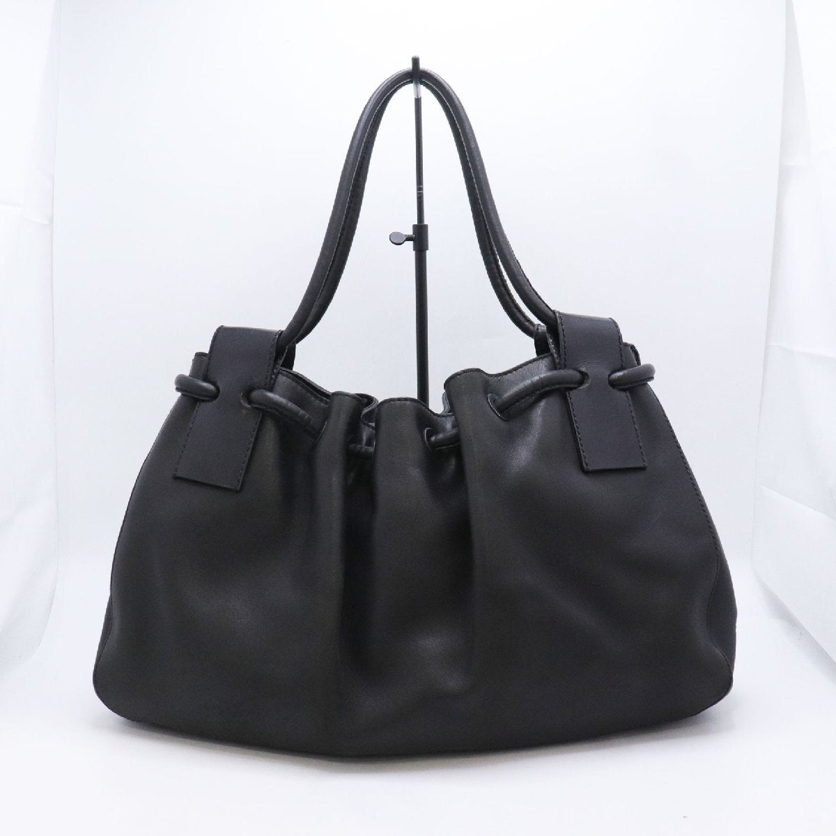 Gucci Leather Drawstring Tote Bag