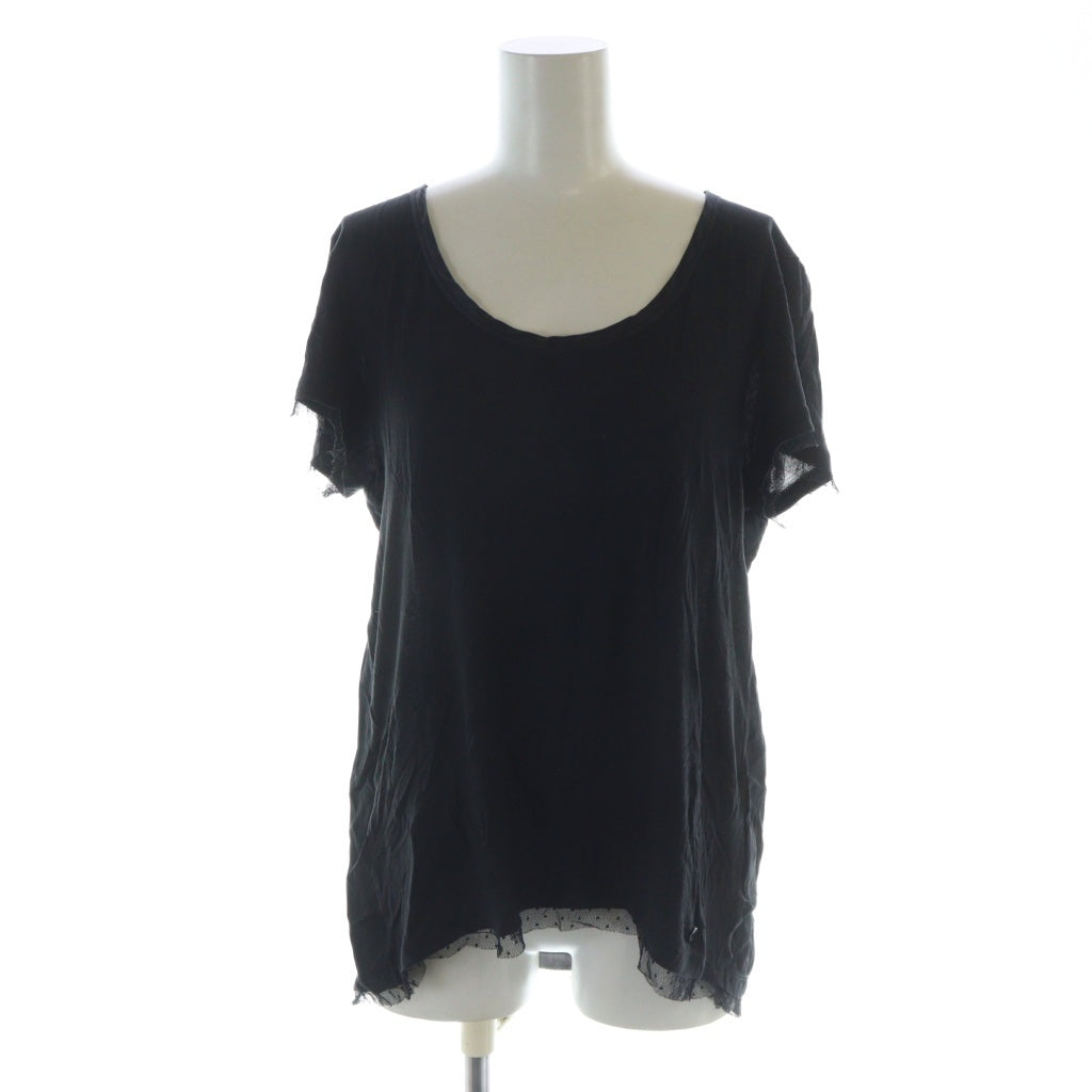 Gucci Lace Trim Dot Short Sleeve Top