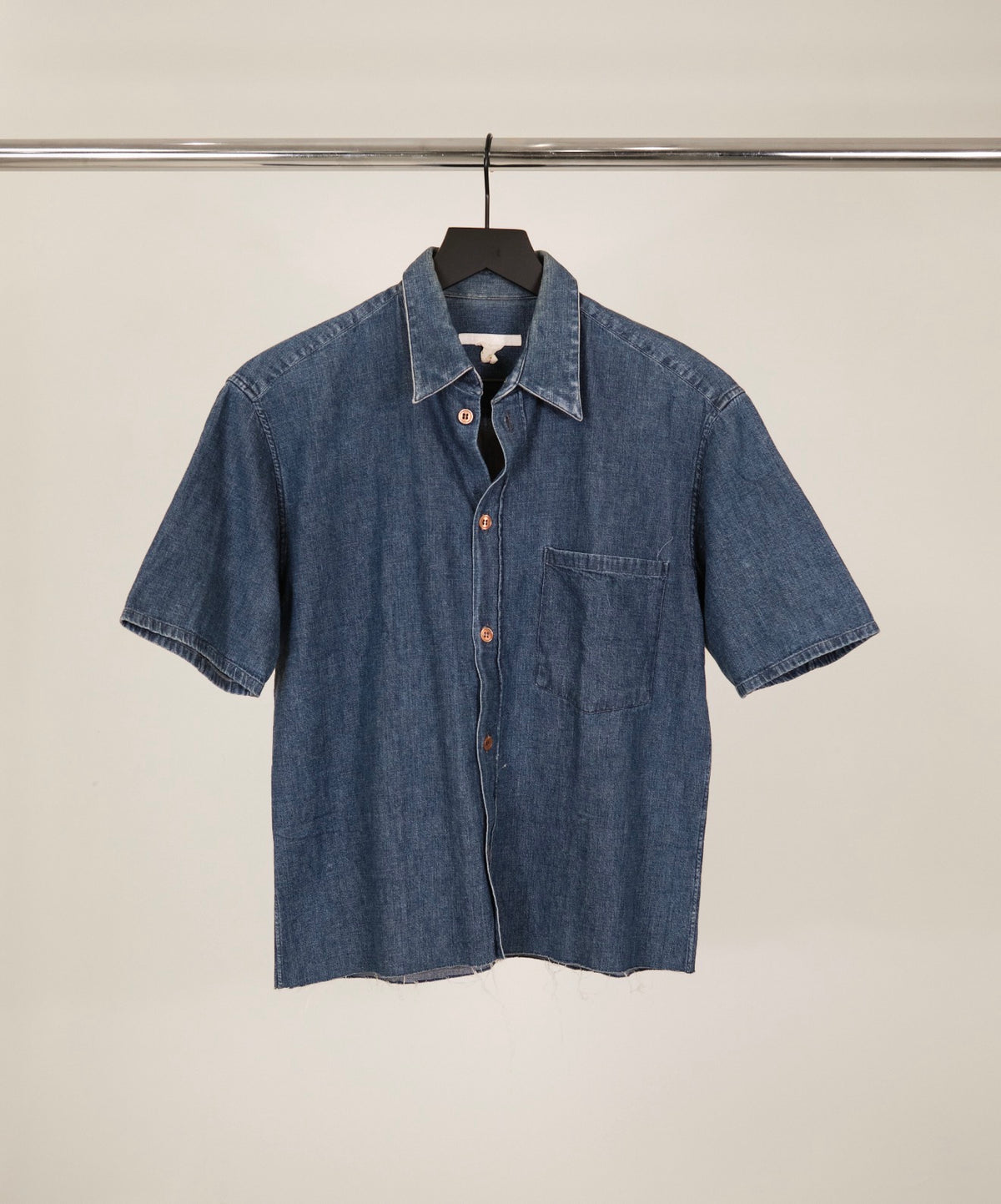 Helmut Lang Cropped Denim Shirt