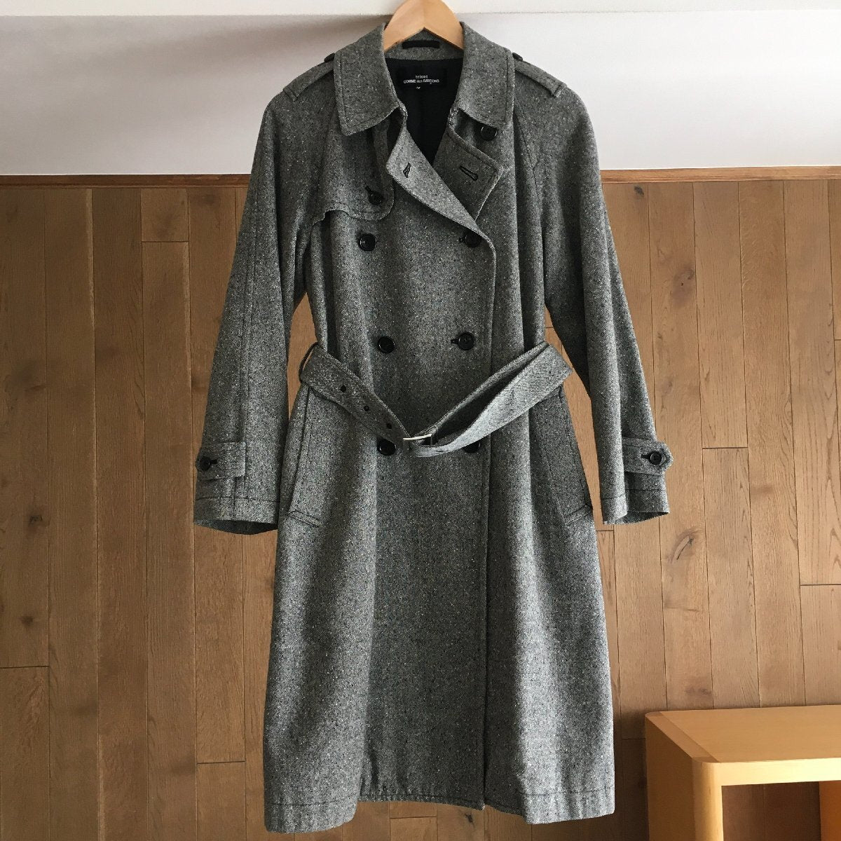Tricot Comme Des Garcons Belted Long Coat