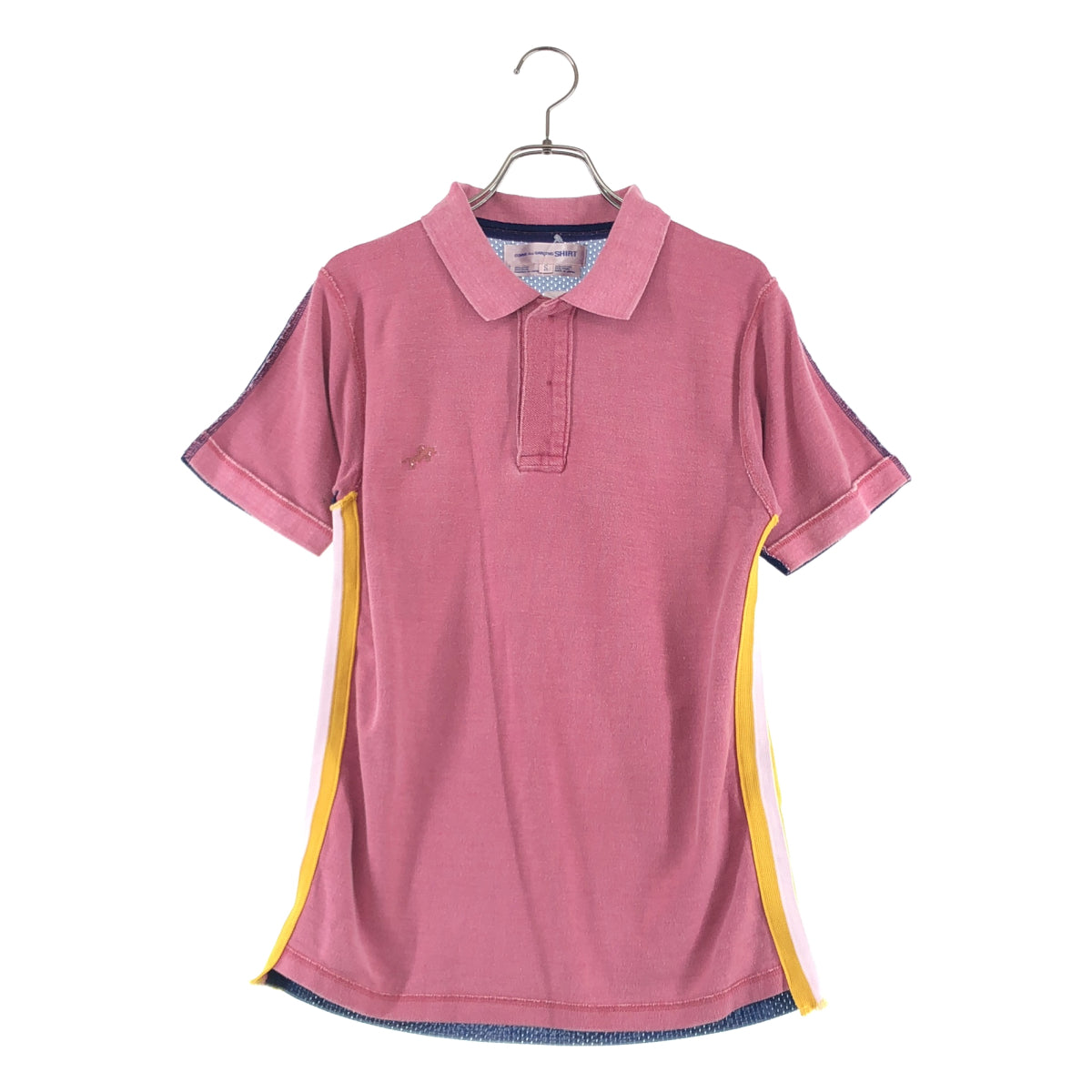 Comme Des Garcons Shirt Mixed Material Polo Shirt