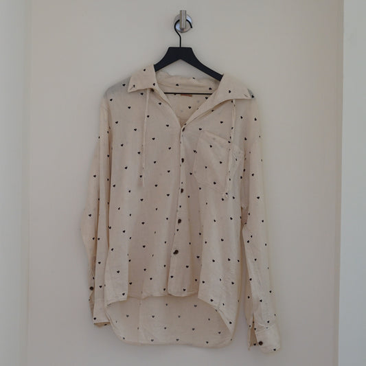 Kapital Polka-Heart Long-Sleeve Button-Up