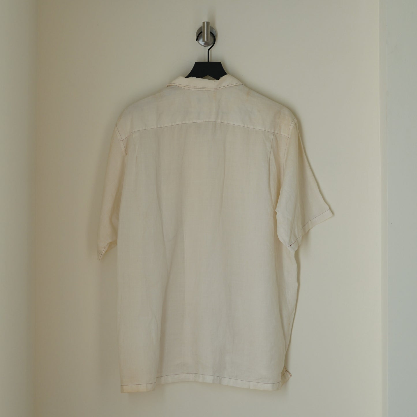 Comme des Garçons White Contrast Stitch Collar Shirt