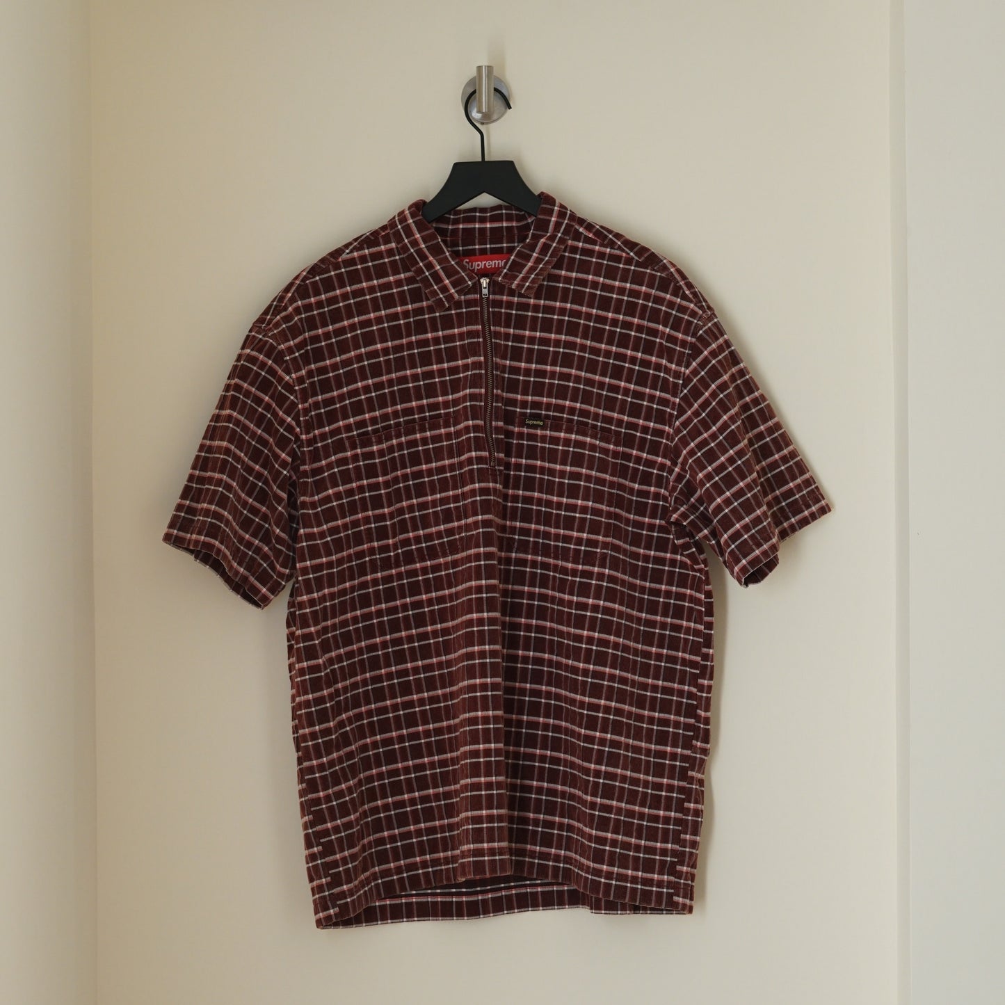 Supreme Plaid Corduroy 1/4 Zip