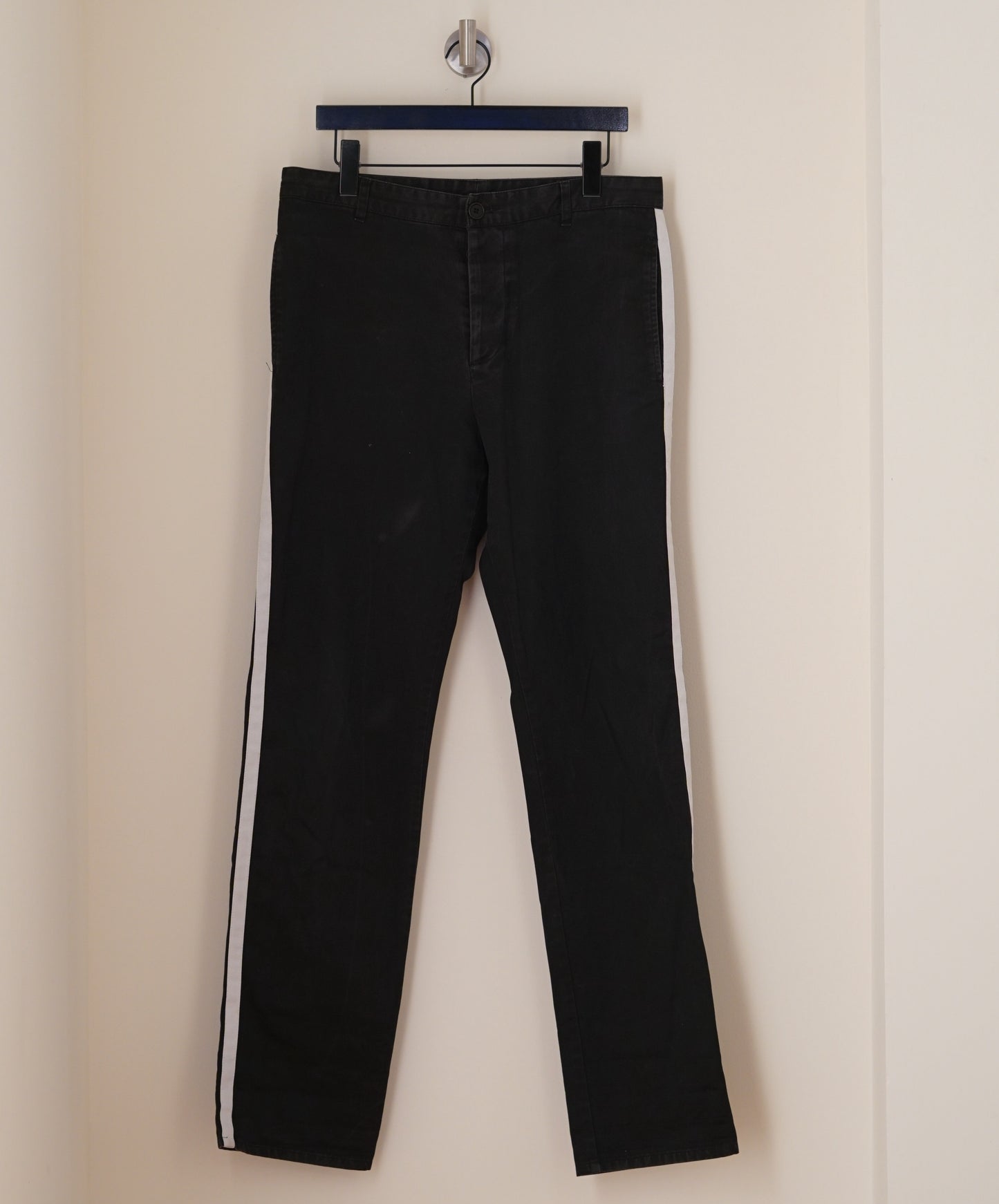 Helmut Lang White Piping Black Pants