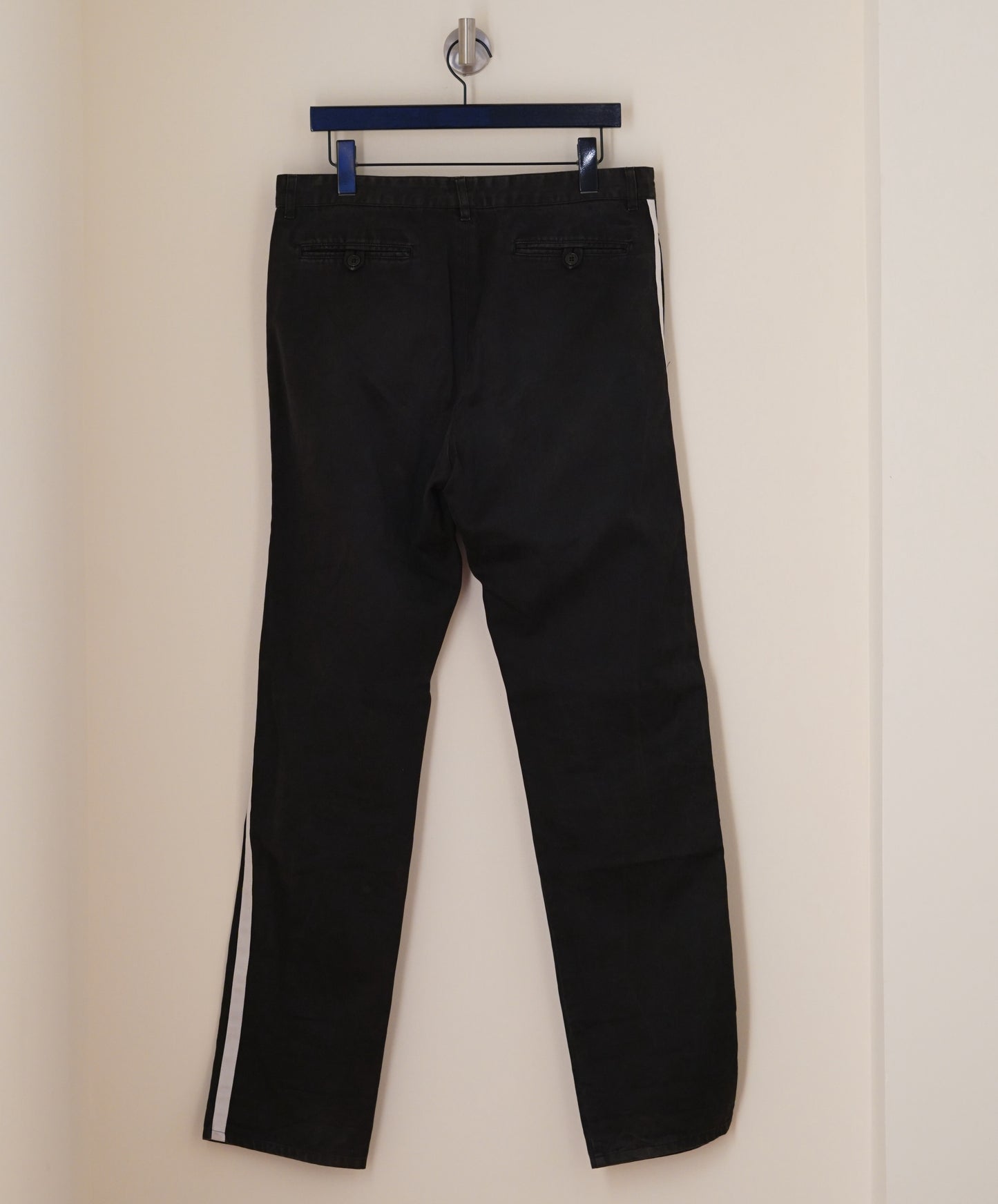 Helmut Lang White Piping Black Pants