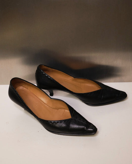 Hermes Stitched Pumps