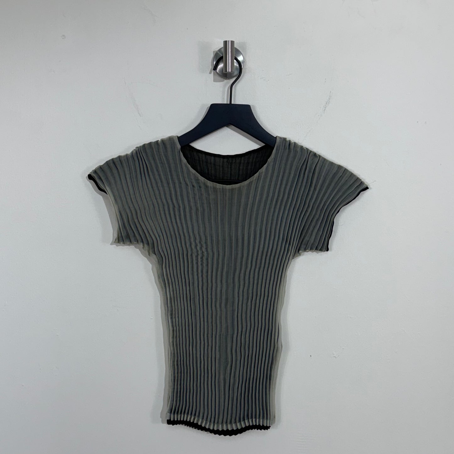 Issey Miyake Pleated Short Sleeve T-Shirt