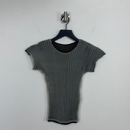 Issey Miyake Pleated Short Sleeve T-Shirt