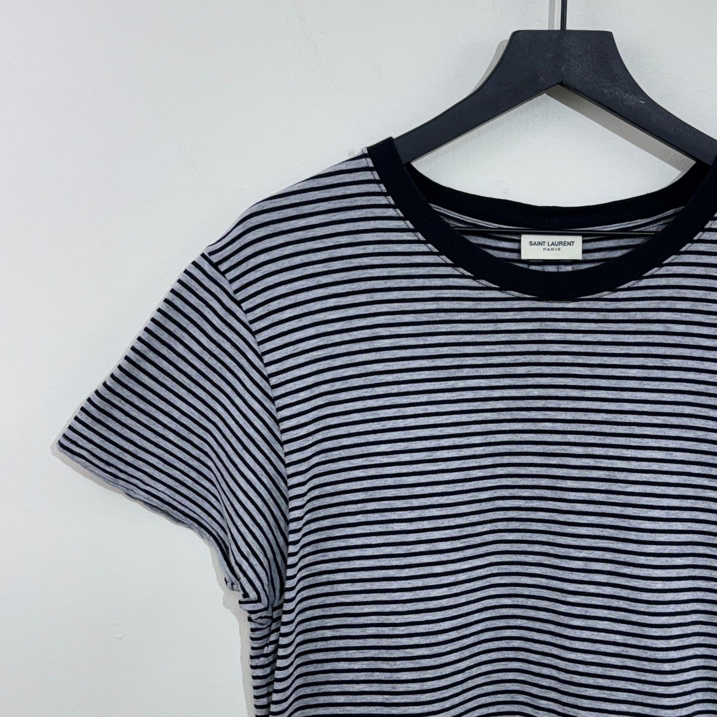 Saint Laurent Paris Striped Short Sleeve T-Shirt