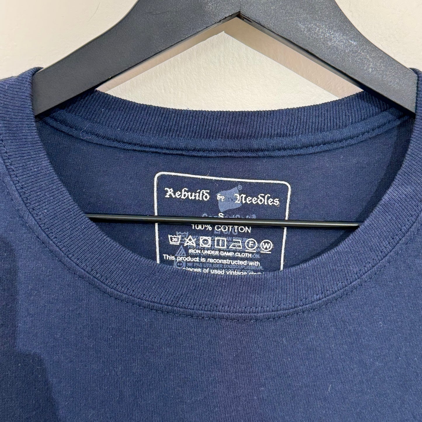 Rebuild By Needles Reconstructed Navy T-Shirt