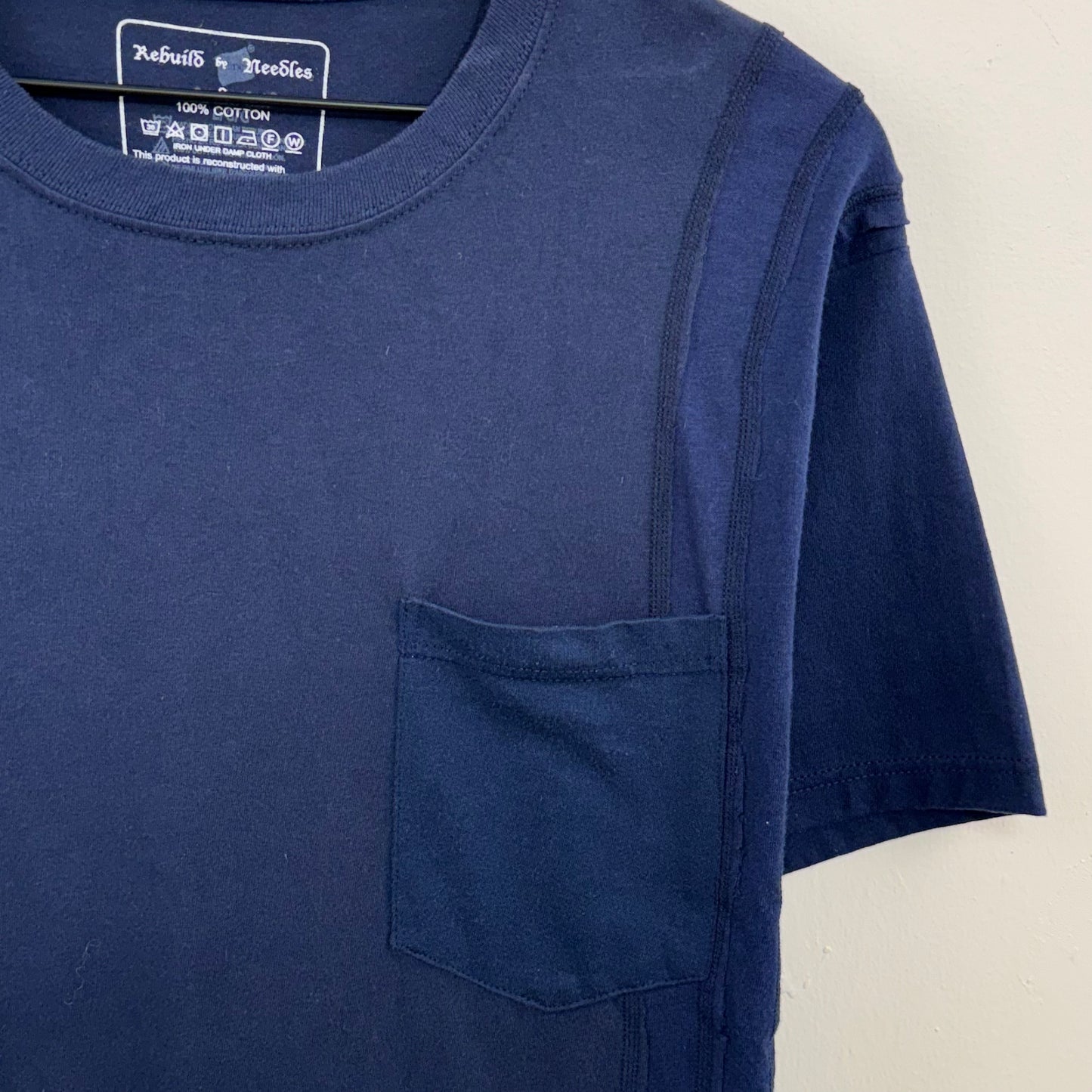 Rebuild By Needles Reconstructed Navy T-Shirt