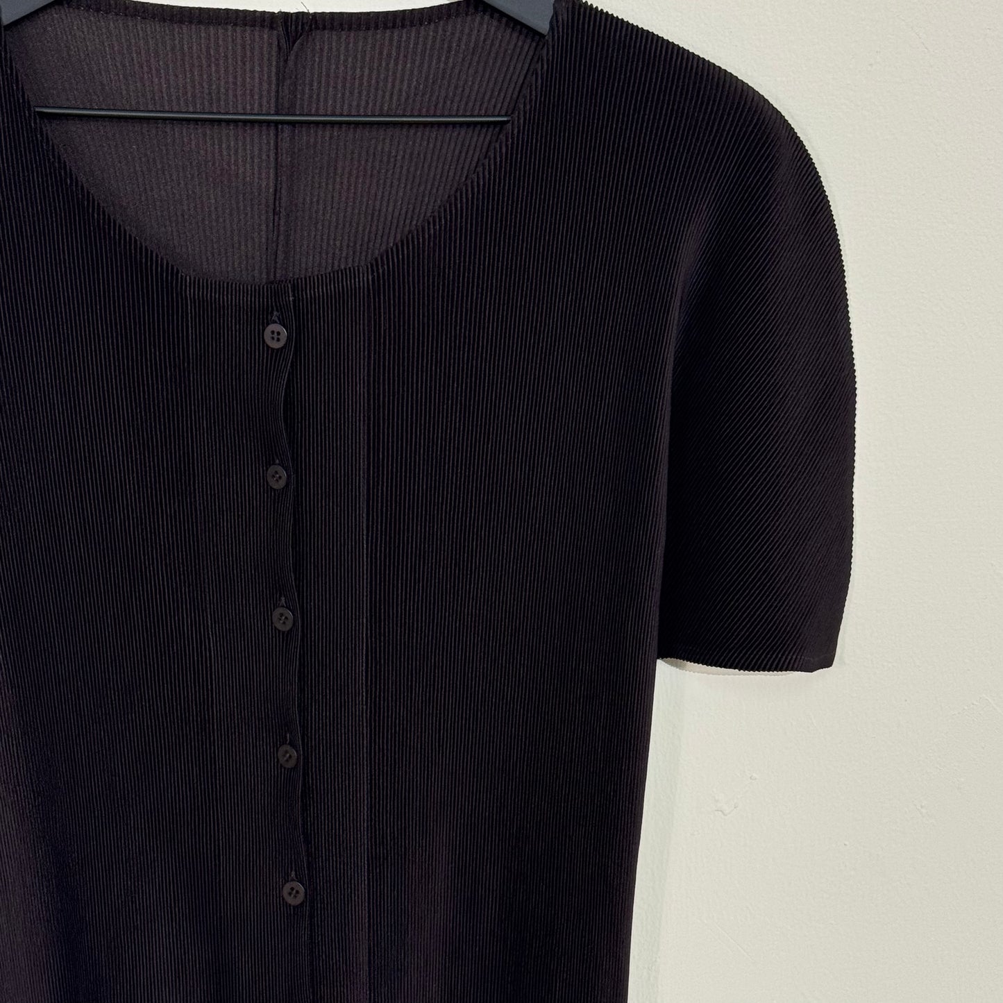Issey Miyake Pleated Cutsew Blouse