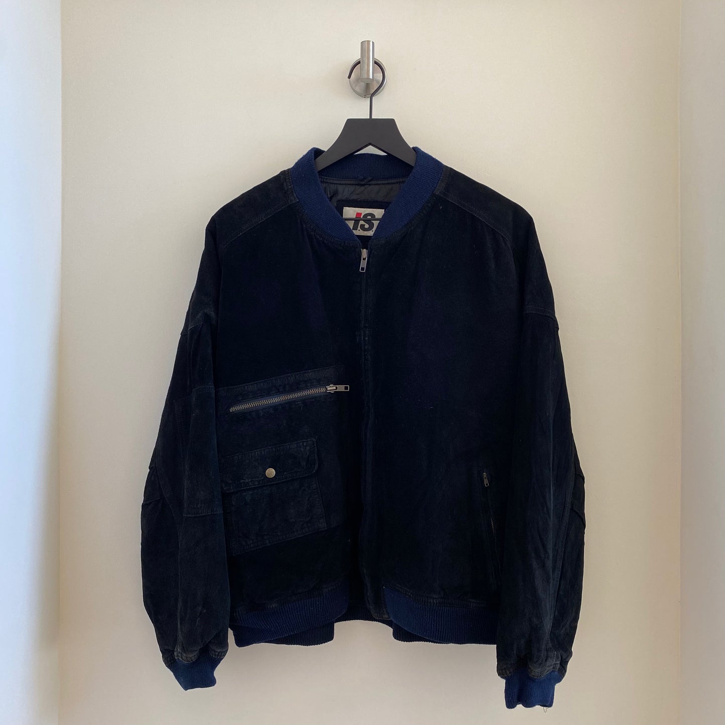 Issey Miyake Sport I.S. Suede Bomber Jacket