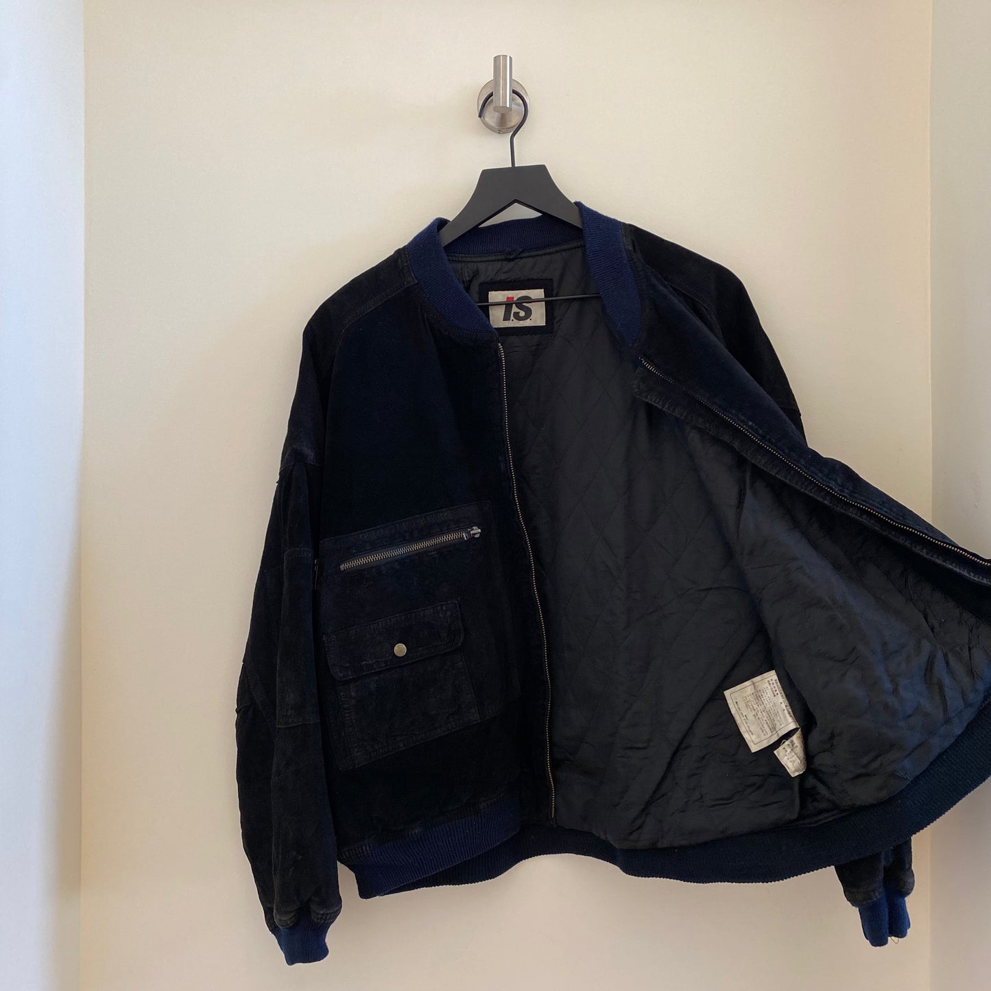 Issey Miyake Sport I.S. Suede Bomber Jacket