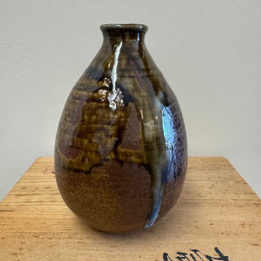 Folk Craft Tokkuri Vase Signed Issui